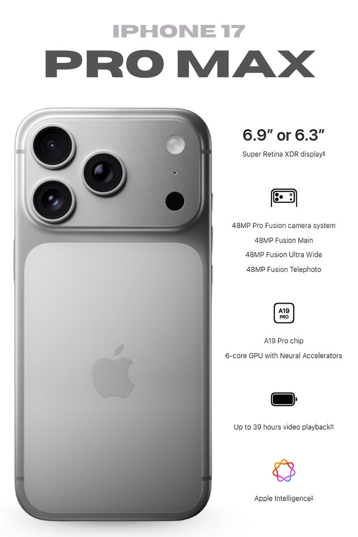 iPhone 17 Pro Max 256 GB Plata Nuevo